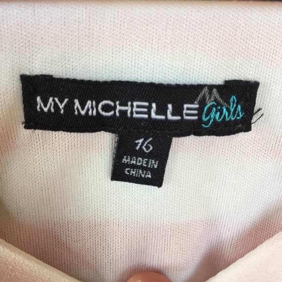 My Michelle Girls' Striped Shift Dress Lace - Picture 3 of 5